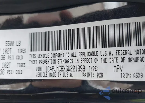 2016 Jeep Cherokee Latitude из США, поврежденный, VIN 1C4PJMCBXGW221399